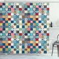 thumbnail image 1 of Ambesonne Moroccan Shower Curtain, Ornate Patchwork Motif, 69"Wx84"L, Multicolor, 1 of 3