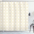 thumbnail image 1 of Ambesonne Moroccan Shower Curtain, Quatrefoil Dot Petals, 69"Wx84"L, Mustard Pale Grey, 1 of 3