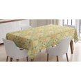 thumbnail image 1 of Ambesonne Moroccan Tablecloth Rectangular Table Cover, Italian Style Retro, 60"x84", Turquoise Yellow Green, 1 of 4