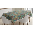 thumbnail image 1 of Ambesonne Moroccan Tablecloth Rectangular Table Cover, Oriental Motifs, 52"x70", Multicolor, 1 of 4