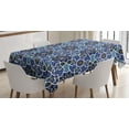 thumbnail image 1 of Ambesonne Moroccan Tablecloth Rectangular Table Cover, Persian Gypsy Design, 52"x70", Royal Blue, 1 of 3