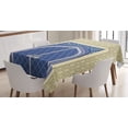thumbnail image 1 of Ambesonne Moroccan Tablecloth Rectangular Table Cover, Persian Ottoman Culture, 60"x90", Blue Beige, 1 of 4