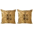 thumbnail image 1 of Ambesonne Moroccan Throw Pillow Cover 2 Pack, Marrakesh Royal Palace, 18", Pale Brown, 1 of 5