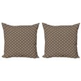 thumbnail image 1 of Ambesonne Moroccan Throw Pillow Cover 2 Pack, Oriental Classical, 24", Warm Taupe Camel, 1 of 2