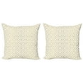 thumbnail image 1 of Ambesonne Moroccan Throw Pillow Cover 2 Pack, Traditional Girih Star, 16", Amber and White, 1 of 2