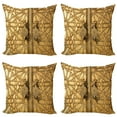 thumbnail image 1 of Ambesonne Moroccan Throw Pillow Cover 4 Pack, Marrakesh Royal Palace, 16", Pale Brown, 1 of 7