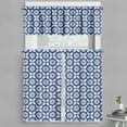 thumbnail image 1 of Ambesonne Moroccan Valance & Curtain, Floral Detail, 55"x24", Turquoise Dark Blue, 1 of 6