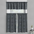 thumbnail image 1 of Ambesonne Moroccan Valance & Curtain, Geometric Star Royal, 55"x30", Black Cream Blue, 1 of 6