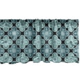 thumbnail image 1 of Ambesonne Moroccan Window Valance, Floral Mediterranean Art, 54" X 18", Teal Petrol Blue, 1 of 3