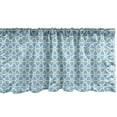 thumbnail image 1 of Ambesonne Moroccan Window Valance, Mosaic Pattern Repeating Glazed Zellige Art Stars Roman Inspirations, Curtain Valance for Kitchen Bedroom Decor with Rod Pocket, 54" X 12", Green Blue White, 1 of 3