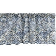 thumbnail image 1 of Ambesonne Moroccan Window Valance, Oriental Rectangles, 54" X 12", Blue Orange White, 1 of 3