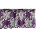 thumbnail image 1 of Ambesonne Moroccan Window Valance, Vintage Floral Petals, 54" X 18", Earth Yellow Purple, 1 of 3