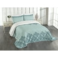 thumbnail image 1 of Ambesonne Morrocan Quilted Bedspread Set 3 Pcs, Style Eastern, King Size, Pale Turquoise, 1 of 2