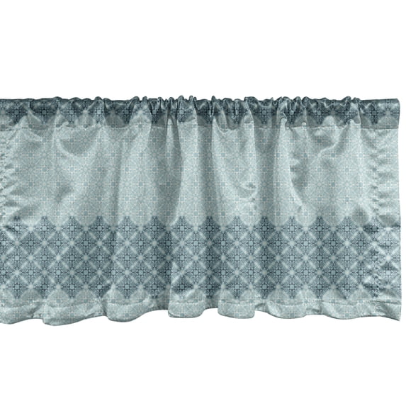 Ambesonne Morrocan Window Valance, Style Eastern, 54" X 18", Pale Turquoise