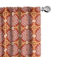 thumbnail image 1 of Ambesonne Mosaic Window Curtains, Rustic Geometric Ornament, Each 28" W x 95" L, Burnt Orange Paprika, 1 of 4