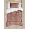 thumbnail image 1 of Ambesonne Mosaic Duvet Cover Sets, Contemporary Geometrical Art, 2-Twin, Cocoa Coral, 1 of 3