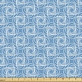 thumbnail image 1 of Ambesonne Mosaic Fabric by the Yard Upholstery, Interwined Symmetrical Shape, 3 Yards, Ceil Blue and White, 1 of 1