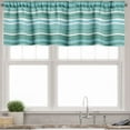 thumbnail image 1 of Ambesonne Mosaic Valance Pack of 2, Traditional Wavy Mosaic Tile, 54"X12", Cadet Blue and Jade Green, 1 of 5
