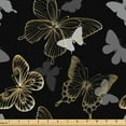 thumbnail image 1 of Ambesonne Moth Art Fabric by the Yard, Esoteric Misty Wings Print, 1 Yard, Dark Grey Dark Mustard, 1 of 5