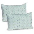 thumbnail image 1 of Ambesonne Moth Pillow Sham 2 Pack, Spring Butterflies Season Art, 30"x20", Pale Purple and Mint Green, 1 of 3