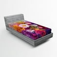 thumbnail image 1 of Ambesonne Mothers Day Fitted Sheet, Love Saying and Flowers, Twin XL Size, Multicolor, 1 of 2