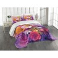 thumbnail image 1 of Ambesonne Mothers Day Quilted Bedspread Set 3 Pcs, Love Saying and Flowers, King Size, Multicolor, 1 of 5