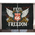 thumbnail image 1 of Ambesonne Motorcycle Curtains 2 Panel Set, Biker Motto Words, 108" x 90", Multicolor, 1 of 3