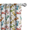 thumbnail image 1 of Ambesonne Motorcycle Curtains, Italian Moped Retro, Pair of 28"x63", Multicolor, 1 of 5