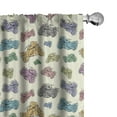 thumbnail image 1 of Ambesonne Motorcycle Curtains, Pastel Sketch Art, Pair of 28"x63", Multicolor, 1 of 5