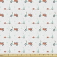 thumbnail image 1 of Ambesonne Motorcycle Fabric by the Yard Upholstery, Mopeds Scooters, 5 Yards, Salmon Seafoam, 1 of 4