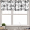 thumbnail image 1 of Ambesonne Motorcycle Valance Pack of 2, Details in Grayscale, 42"X12", Grey White Black, 1 of 5