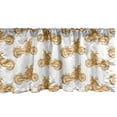 thumbnail image 1 of Ambesonne Motorcycle Window Valance, Sketchy Choppers, 42" x 18", Pale Brown White, 1 of 3
