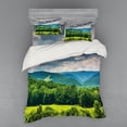 thumbnail image 1 of Ambesonne Mountain Bedding Set 4 Pcs, Landscape of Mountains, Queen, Forest Green, 1 of 3