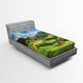 thumbnail image 1 of Ambesonne Mountain Fitted Sheet, Alps in the Spring, Twin Size, Green Blue, 1 of 3
