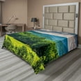thumbnail image 1 of Ambesonne Mountain Flat Sheet, Landscape of Mountains, Queen Size, Forest Green, 1 of 1