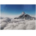 thumbnail image 1 of Ambesonne Mountain Jigsaw Puzzle, Mountain Sunny Sky, Heirloom-Quality Fun Activity for Family Durable Cardboard, 1000 pcs, White Blue, 1 of 6