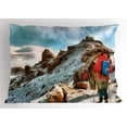 thumbnail image 1 of Ambesonne Mountain Pillow Sham, Trekkers Kilimanjaro, 26" X 20", Multicolor, 1 of 2
