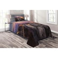 thumbnail image 1 of Ambesonne Mountain Quilted Coverlet 2 Pcs, Full Moon Sunset Alps, Twin Size, Multicolor, 1 of 2