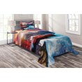 thumbnail image 1 of Ambesonne Mountain Quilted Coverlet 2 Pcs, South Asia Romantic, Twin Size, Multicolor, 1 of 2