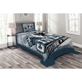 thumbnail image 1 of Ambesonne Movie Theater Quilted Bedspread Set 2 Pcs, Vintage Poster, Twin Size, Blue Black Grey, 1 of 3