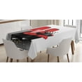 thumbnail image 1 of Ambesonne Movie Theater Tablecloth Rectangular Table Cover, 3D Theater Seats, 60"x84", Red Black White, 1 of 4