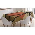 thumbnail image 1 of Ambesonne Movie Theater Tablecloth Rectangular Table Cover, Cinema Camera Pattern, 52"x70", Multicolor, 1 of 4