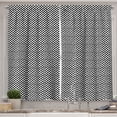 thumbnail image 1 of Ambesonne Mudcloth Kitchen Curtains, Checkered Abstract Style, 55"x39", Black and White, 1 of 2