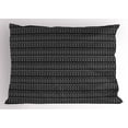 thumbnail image 1 of Ambesonne Mudcloth Pillow Sham, Aztec Style Chevron Art, 36" X 20", Black and White, 1 of 2