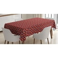 thumbnail image 1 of Ambesonne Mudcloth Tablecloth Rectangular Table Cover, Bohemian Tribal, 60"x90", Ruby Blue Green, 1 of 3