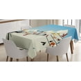 thumbnail image 1 of Ambesonne Multi Tablecloth Rectangular Table Cover, Animals Bird Silhouettes, 60"x84", Multicolor, 1 of 4
