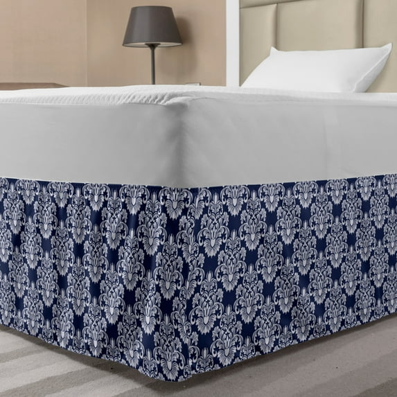 Ambesonne Multi-color Floral Gathered Microfiber Bed Skirt, Full
