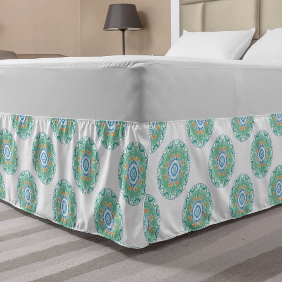 Ambesonne Multi-color Wrap Around Microfiber Bed Skirt, King