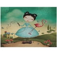 thumbnail image 1 of Ambesonne Mural Jigsaw Puzzle Durable Cardboard, Cartoon Little One Flamingo, 1000 pcs, Multicolor, 1 of 5