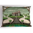 thumbnail image 1 of Ambesonne Mural Pillow Sham, Boho Castle and Meadows, 36" X 20", Multicolor, 1 of 2